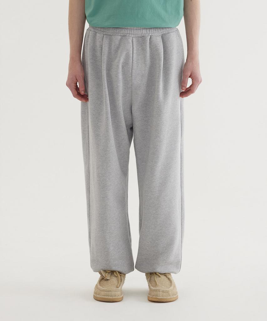 COVERNAT Wide C Logo Sweat Jogger Pants Melange Gray