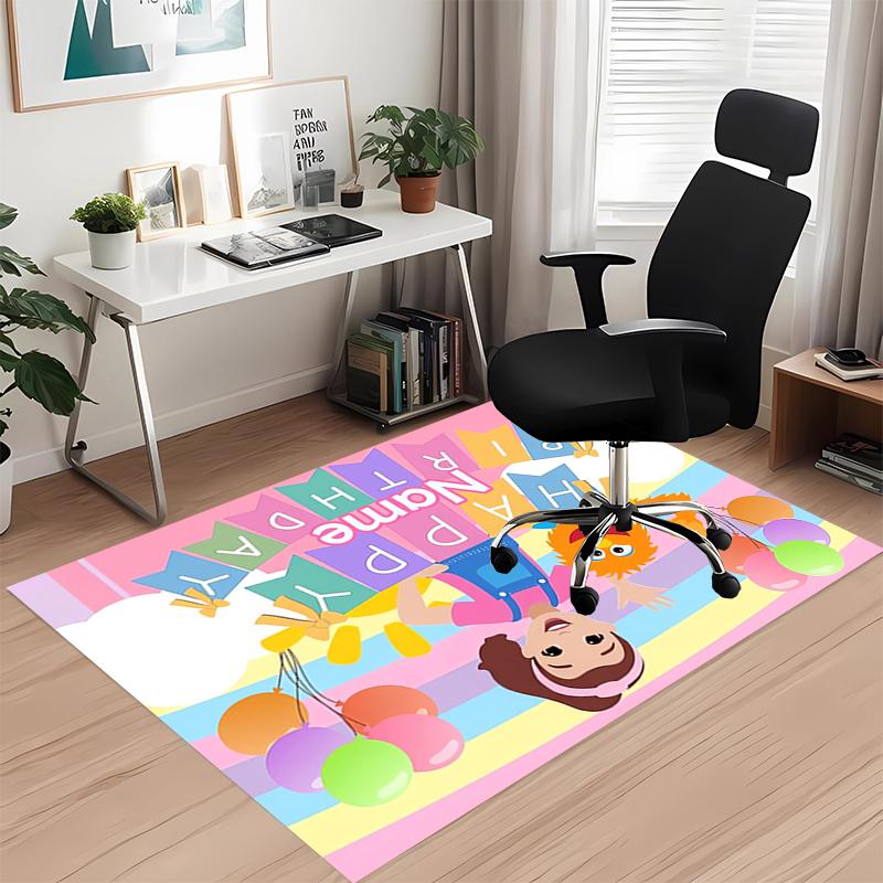 Custom Name Ms. Rachel Printed Carpet, for Office Chair Living Room Bedroom Kitchen Room Decor Gifts.