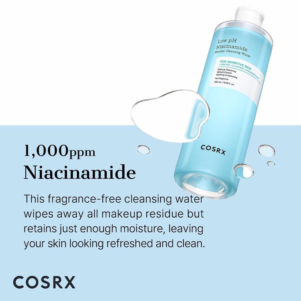 COSRX Мицеллярная очищающая вода с ниацинамидом и низким pH, 400 мл