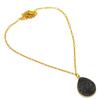 Black Titanium Druzy Gemstone 925 Sterling Silver Jewelry Necklace 20" GK-5001