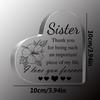 Engraved Sister Birthday Gift - Acrylic Keepsake with Photography Utility