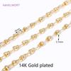 Оптовые Кабельные Цепи Модные Металлические Катушки с Покрытием 14K Золотом Для Аксессуаров к Ожерельям Браслетам Фурнитура для Изготовления Украшений