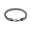 6mm Double-Sided European & American Style Men's Stainless Steel Non-Fading Charm Bracelet