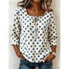 DICFY Women's Fashion Casual Long Sleeve Square Collar  Blouses & Shirts