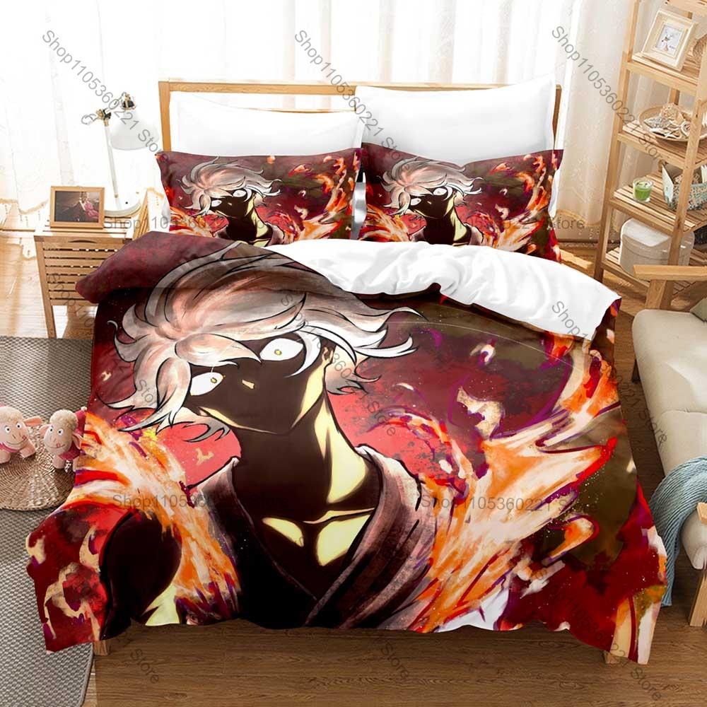 Japanese Kpop Hell’s Paradise Bedding Set 3 Pieces Printed Duvet Cover with Pillowcases Breathable Bed Linen Home Decor