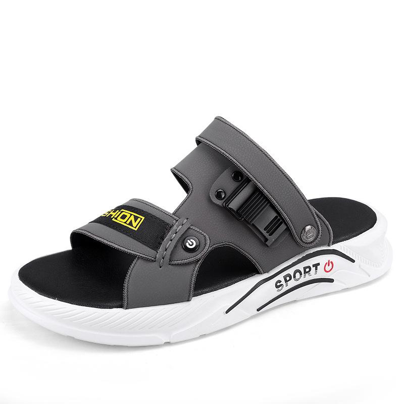 Летние уличные сандалии 2025 мужские шлепанцы пляжная обувь повседневные сандалии двойного назначения домашняя платформа модные мужские шлепанцы