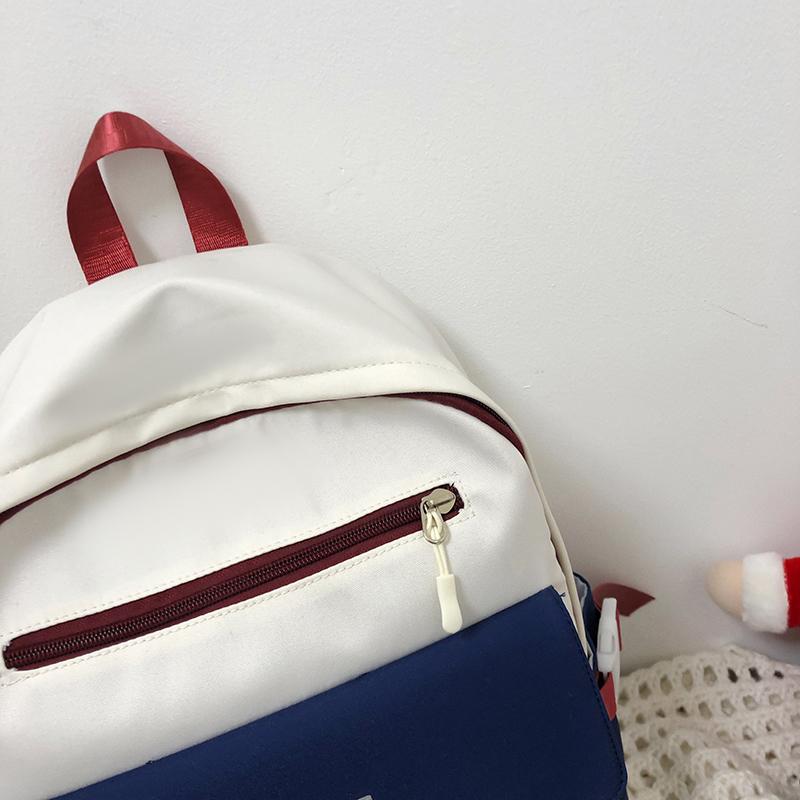 Большая вместимость, легкий школьный рюкзак для средней школы, женский, контрастный цвет