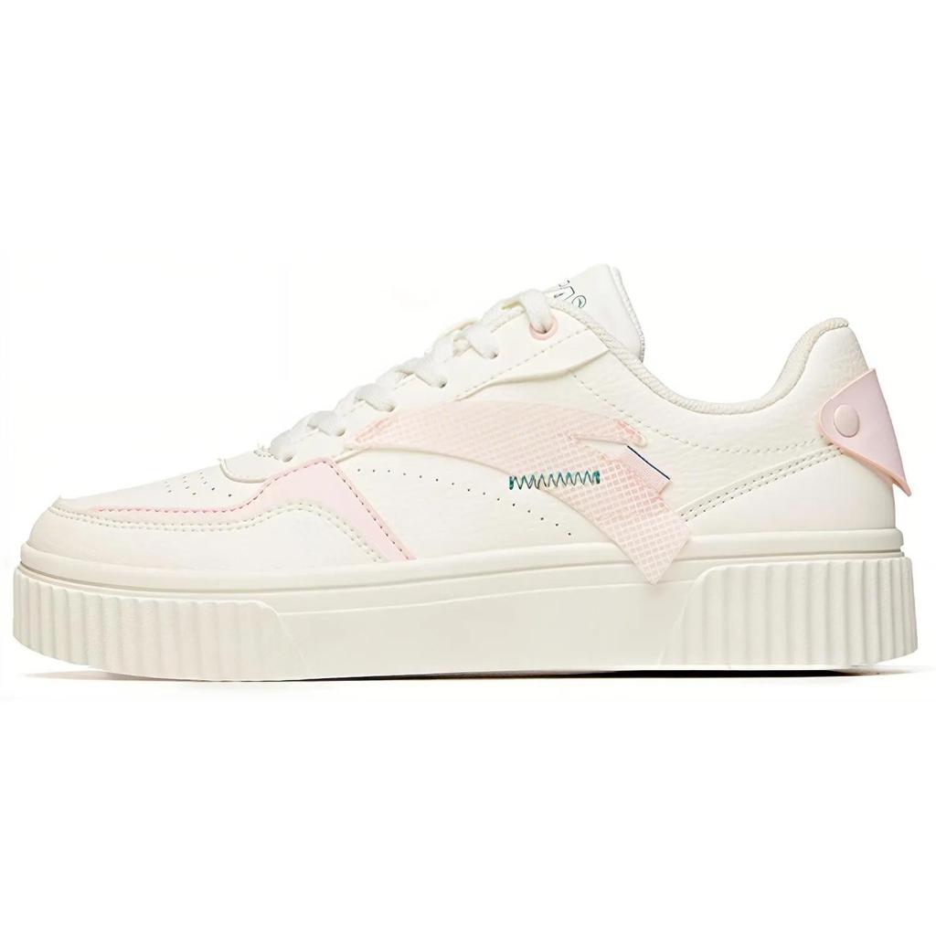 Anta Life Collection Slip Resistant Abrasion Resistant Low top Skateboard Shoes Women's White Pink (Unisex) Skate Shoes 922028020R 1