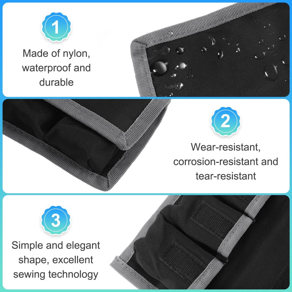 PATIKIL Camera Pouch Nylon DSLR Case Holder Storage Bag for AAA and Case, 4-Pocket LP-E6, LP-E8, N, P-FW50, EN-EL14, EN-EL15 (Gray)