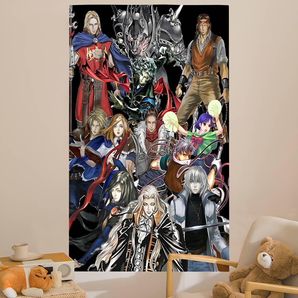 CCastlevania Game Colorful Tapestry Wall Hanging Bohemian Wall Tapestries Mandala Wall Hanging Sheets