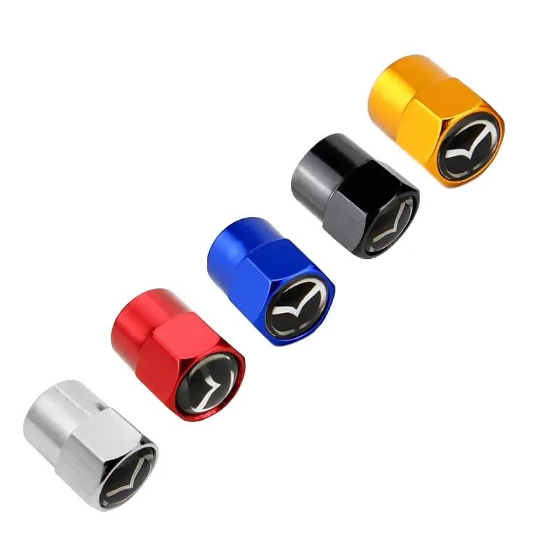 For Mazda 5 6 323 626 Rx8 7 Mx3 Mx5 Atenza Axela Durable Car Air Valve Stem Cap Metal Automobile Tire Valve Cover Accessories