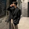 Men's Casual Korean Black Loose Fit Suit Jacket