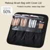 Portable Makeup Bag with Lighted Mirrors Travel Cosmetic Case Organizer with 3 Color Lights Mirror Dividers Brush Cases Holder
