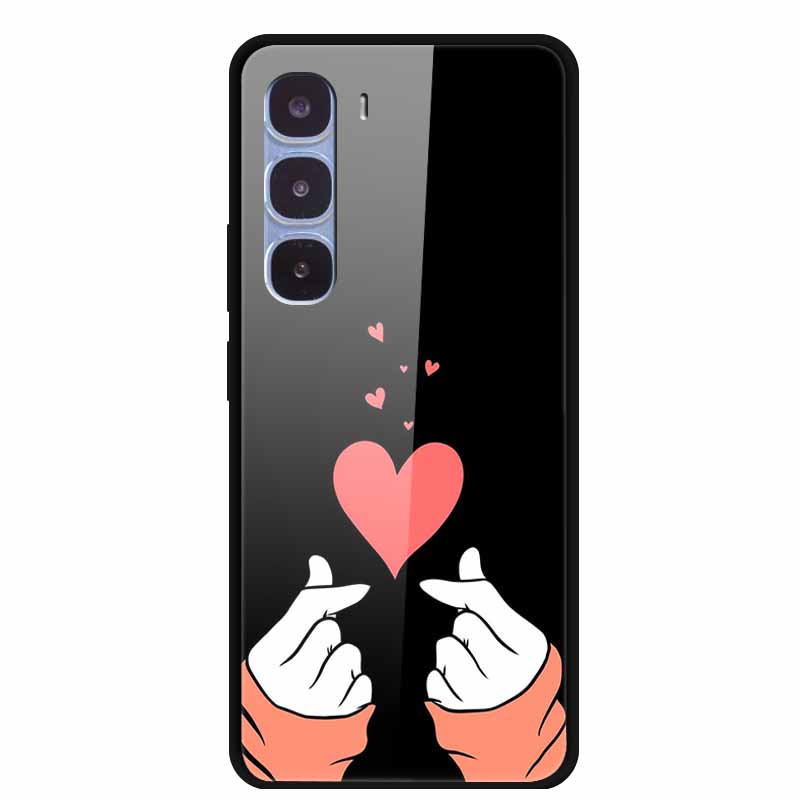 Роскошный Чехол для Infinix Hot 60 Pro X6885 Закаленное Стекло Чехол для Телефона Infinix Hot 60 Pro Модный Животный Защитный Funda