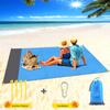 Waterproof Beach Blanket Pocket Camping Mat Portable Beach Mat Lightweight Picnic Mats Pocket Camping Beach Folding Sleeping Pad