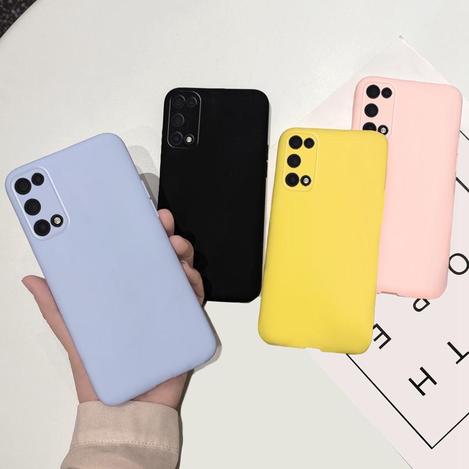 Чехол-бампер для Realme 7 5G, Чехол-обложка для Realme V5 Q2 Narzo 30 Pro 5G, Конфетные силиконовые чехлы для телефона, Мягкая обложка для Realme7 5G RMX2111, Корпус