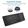 Wireless Dual-mode Keyboard 2.4G BT Wireless Connection Ergonomic Design 7-color Backlight Effect with Touchpad Wide Compatibility