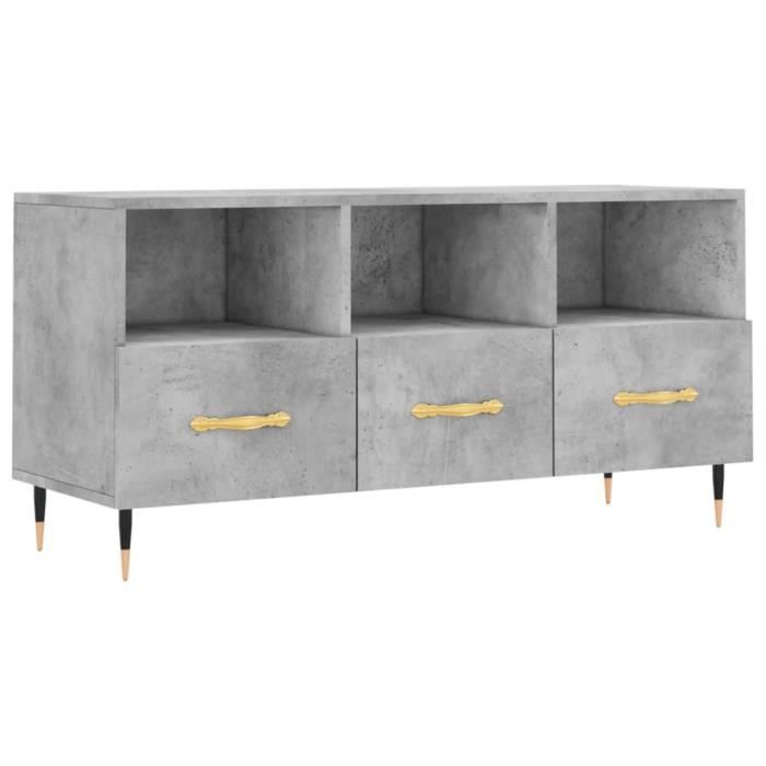 VidaXL TV Cabinet Concrete Grey 102x36x50 Cm Engineered Wood 829016