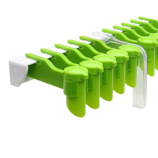 Настенный органайзер для пакетиков со специями с герметичными крышками, стойка для хранения пакетиков с приправами, вмещает 10 пакетиков, кухонный держатель для пакетиков со специями для экономии места