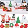 Garden Bonsai Decor Home Decorations Christmas Figurines Xmas Tree Miniature Snowman Santa Claus