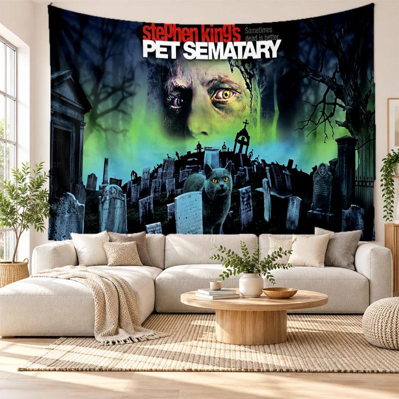 Pet Sematary Wall Tapestry Home Decor Hanging Cloth Art Background Tapestry for Bedroom
