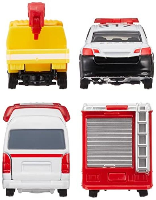 Takara Tomy Tomica Набор аварийных машин 5 миниатюрных машинок подходит для детей от 3 лет соответствует стандартам безопасности игрушек сертификация знака ST.