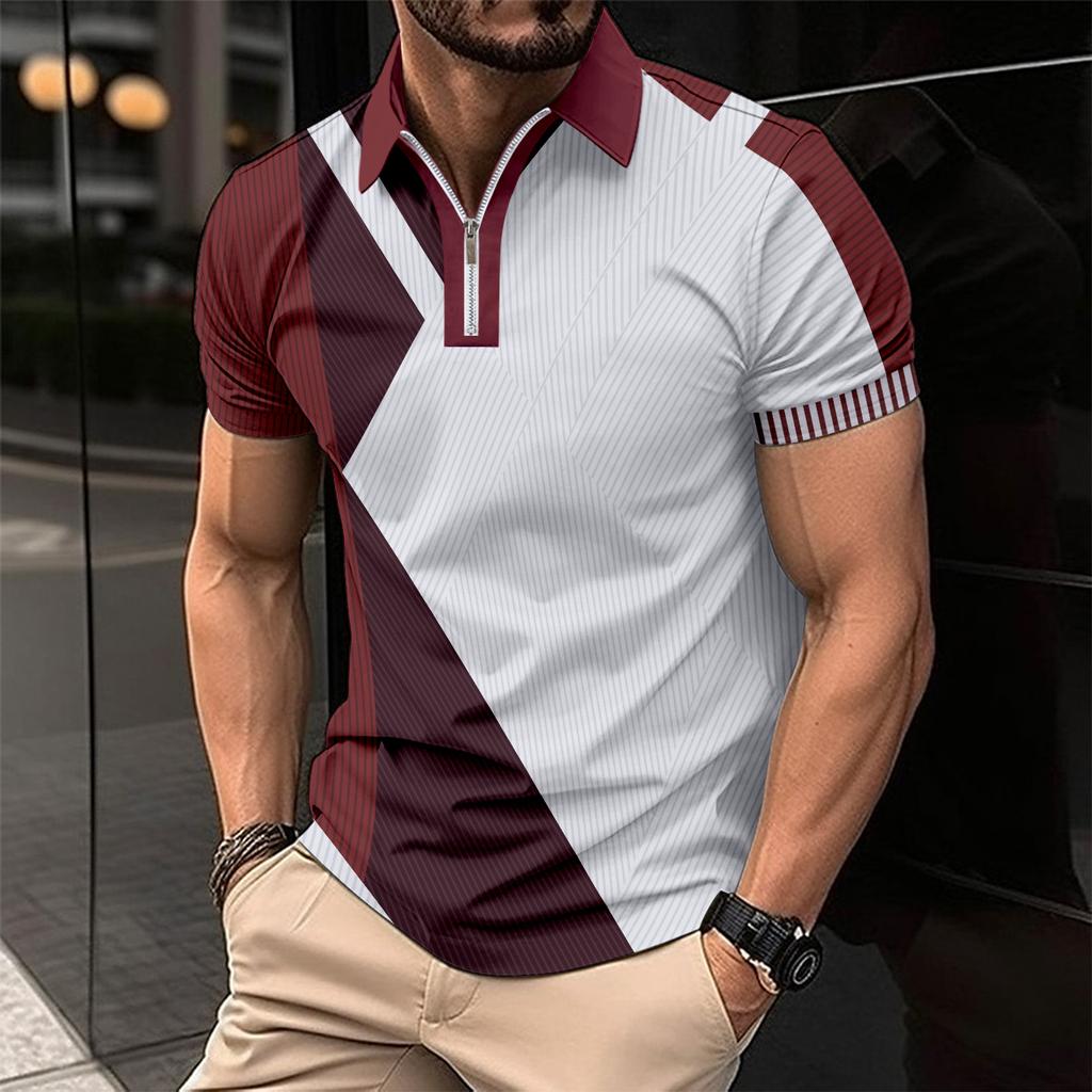 Men's T-shirt Polo Shirt New Summer Polo Shirt Men's Short-sleeved Top Casual Polo Shirt