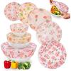 5 PCS Reble Bowl Covers for Bread Proofing, Beeswax Bowl Cover, Elastic Cotton Cloth Sourdough Covers for Proofing, Food Storage Containers Lids