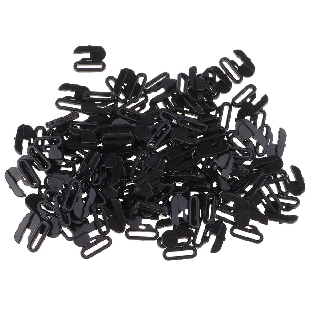 50 комплектов пластиковых ремней для бюстгальтеров, слайдер, крючок, зажимы для пряжек для нижнего белья, 10 мм