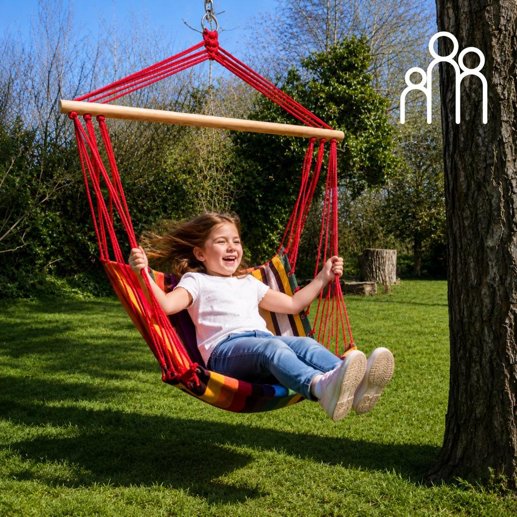 Hammock Hanging Chair Garden Brazilian Rocking Swing Suspended Cocoon