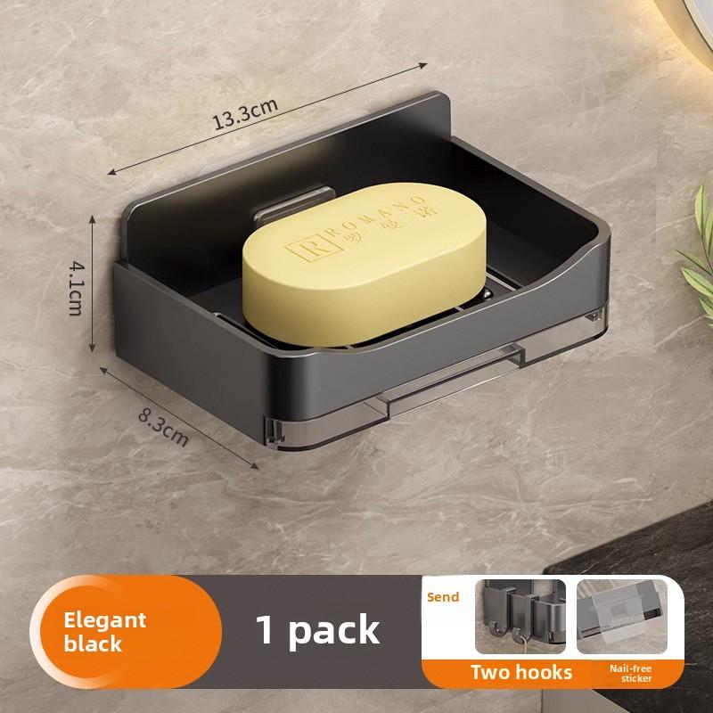 2 шт. Настенная двойная мыльница для ванной комнаты, полки без сверления отверстий