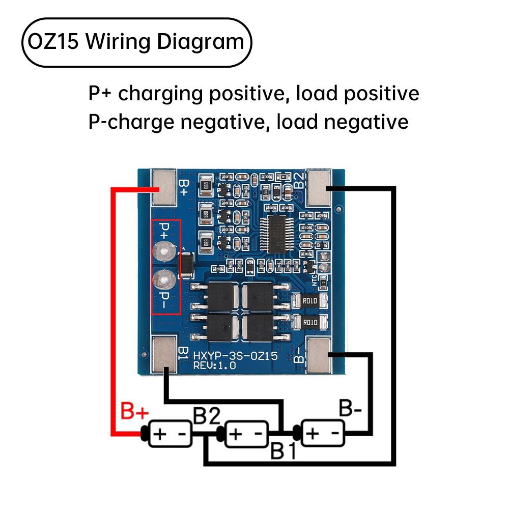 3S 12V 15A 25A 30A BMS 18650 Lithium Battery Protection Board 11.1V 12.6V Anti-Overcharge With Balance And Temperature Control
