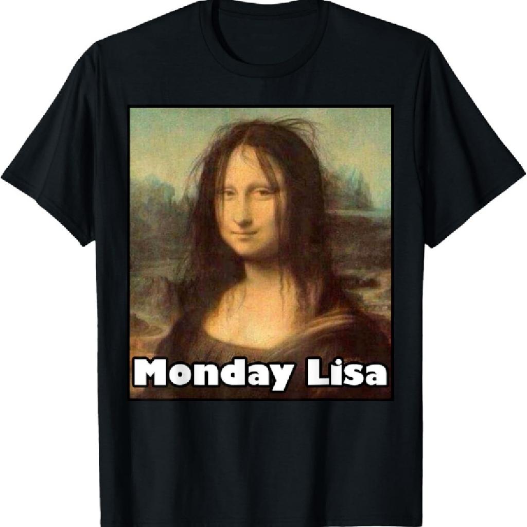 La Gioconda Mona Lisa Funny Monday Lisa Art T-Shirt T-Shirt