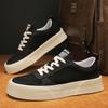 Men's Shoes 2024 Autumn Breathable Casual Leather Shoes Versatile Shoes Thick Sole Sports Platform Sneakers Zapatos Para Mujeres