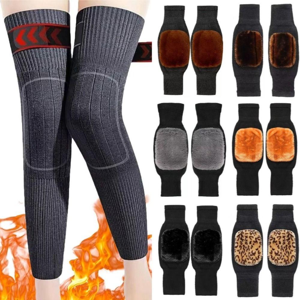 Ветрозащитный Толстый Наколенник Эластичный Зимний Наколенник Защитный Чехол для Колена Спорт Аксессуары