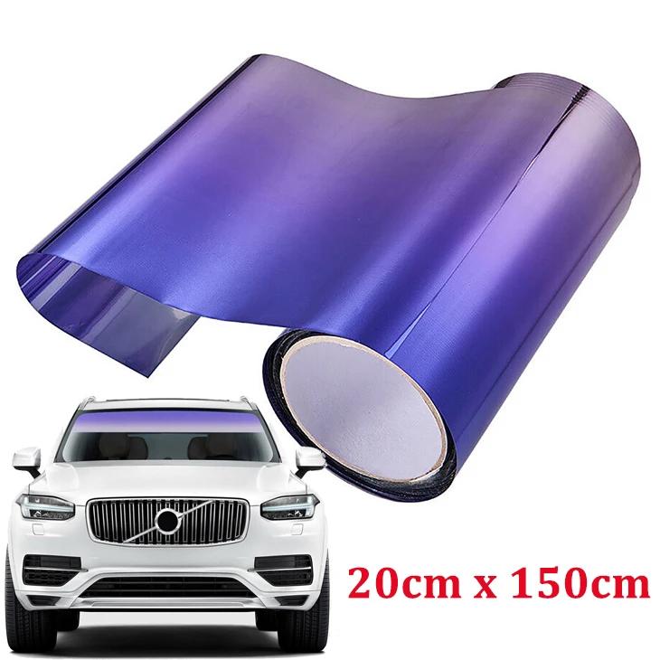 Градиентная цветная автомобильная лобовая пленка для защиты от солнца, защита от ультрафиолета, теплоизоляция, солнцезащитный козырек, тонированные наклейки, автомобильная ПЭТ-пленка