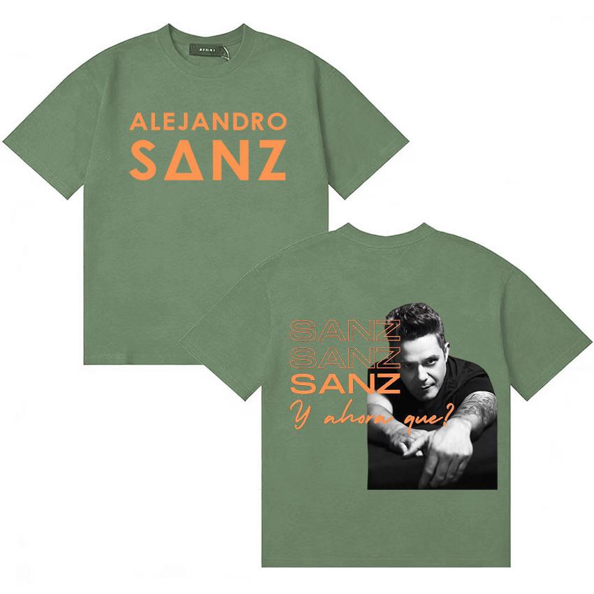 Rapper Alejandro Sanz Fashion Summer Tshrit Unisexs Women Harajuku Style Cotton Short Sleeve T Shrit Music Lover Tshrits Streetwear