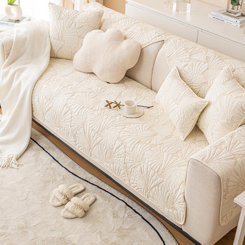 Хлопчатобумажная универсальная нескользящая подушка для дивана Four Seasons, современный минималистичный комбинированный чехол на сиденье дивана