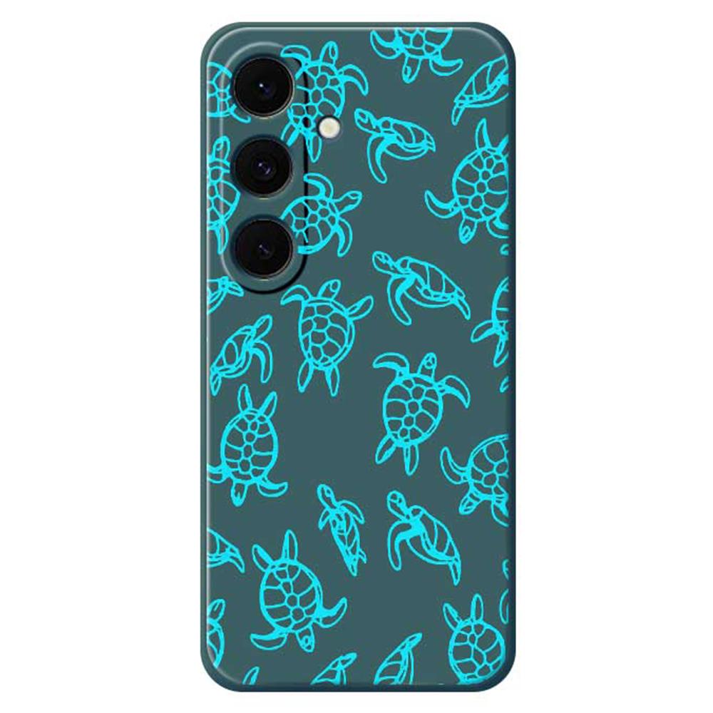 For Samsung Galaxy S25 FE Case Tortoise Pattern Printing Straight Edge TPU Phone Back Cover