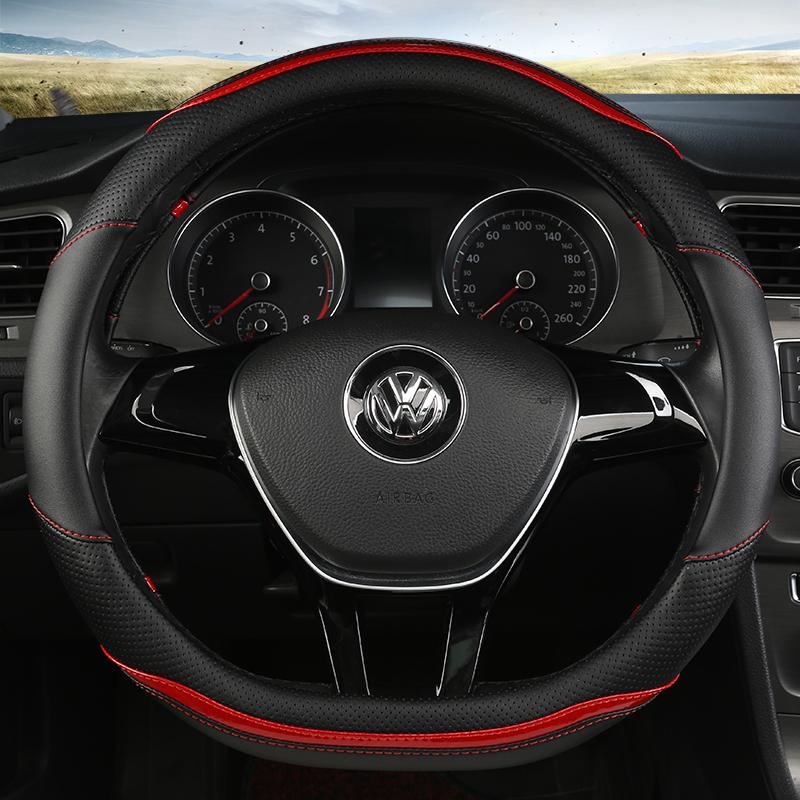 D-образный чехол на руль автомобиля для VW Jetta 6 2017-Golf 7 Scirocco Bettle 2012-Tiguan Volkswagen