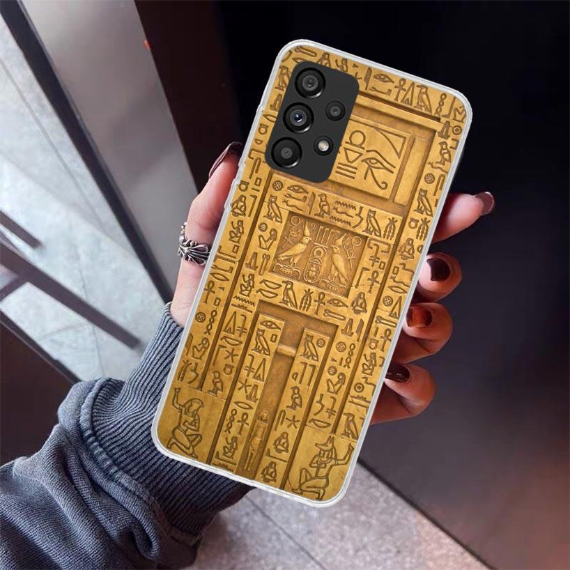 Egypt Nefertiti Anubis Ankh Pharaoh Phone Case For Samsung Galaxy A17 A16 A15 A14 A13 A57 A56 A55 A54 A53 A37 A36 A35 A34 A33 A2