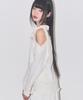ILLIGO Bloom Bow Off-Shoulder Knit Ivory