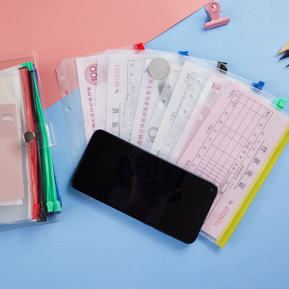 Organizers 6 Ring Loose Leaf Bags Binder Zipper Folders Notebook Binder Binder Pockets A5 A6 Size