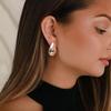 Elegant Metal Water Drop Earrings: High-End Fashion with a European & American Flair
