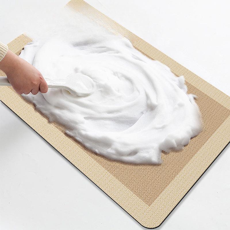 Туалетная дверь Ванная комната Диатомовая грязь Быстросохнущая подкладка для ног Коврик для ванной Ванная комната Коврик для пола в ванной Противоскользящий Сильный водопоглощающий