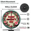 25x25cm Wood Wall Clock with a Sawtooth Hanger for Easy Leveling
