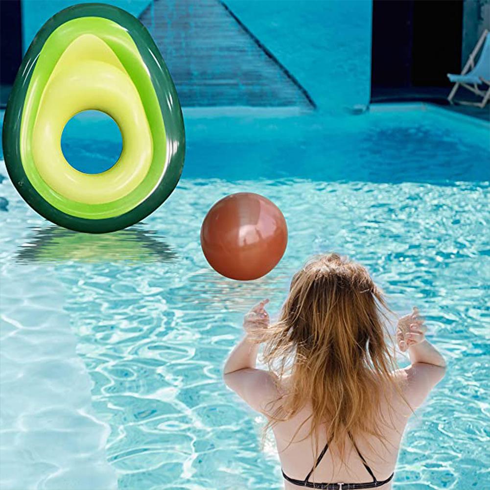 Avocado Swimming Ring With Removable Ball Pool Floats Air Mattress Pool Accessories Toys Inflatable Supplies