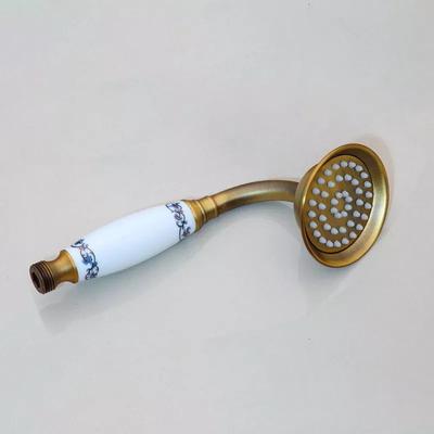 Золото/Антикварный/Хром/Розовое золото Ручная душевая лейка для ванной Ручной душ Держатель Керамика Ванна Круглый Дождевой