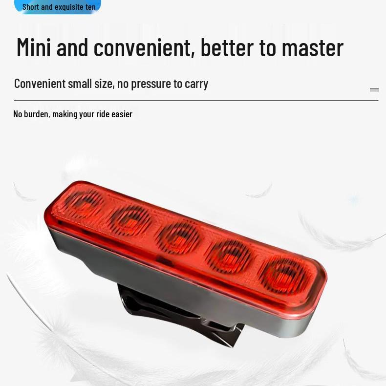 Светодиодный задний фонарь для велосипеда с USB-зарядкой: Высокая яркость, Многорежимный, Противоскользящий, Износостойкий, Портативный предупреждающий фонарь для ночной езды.