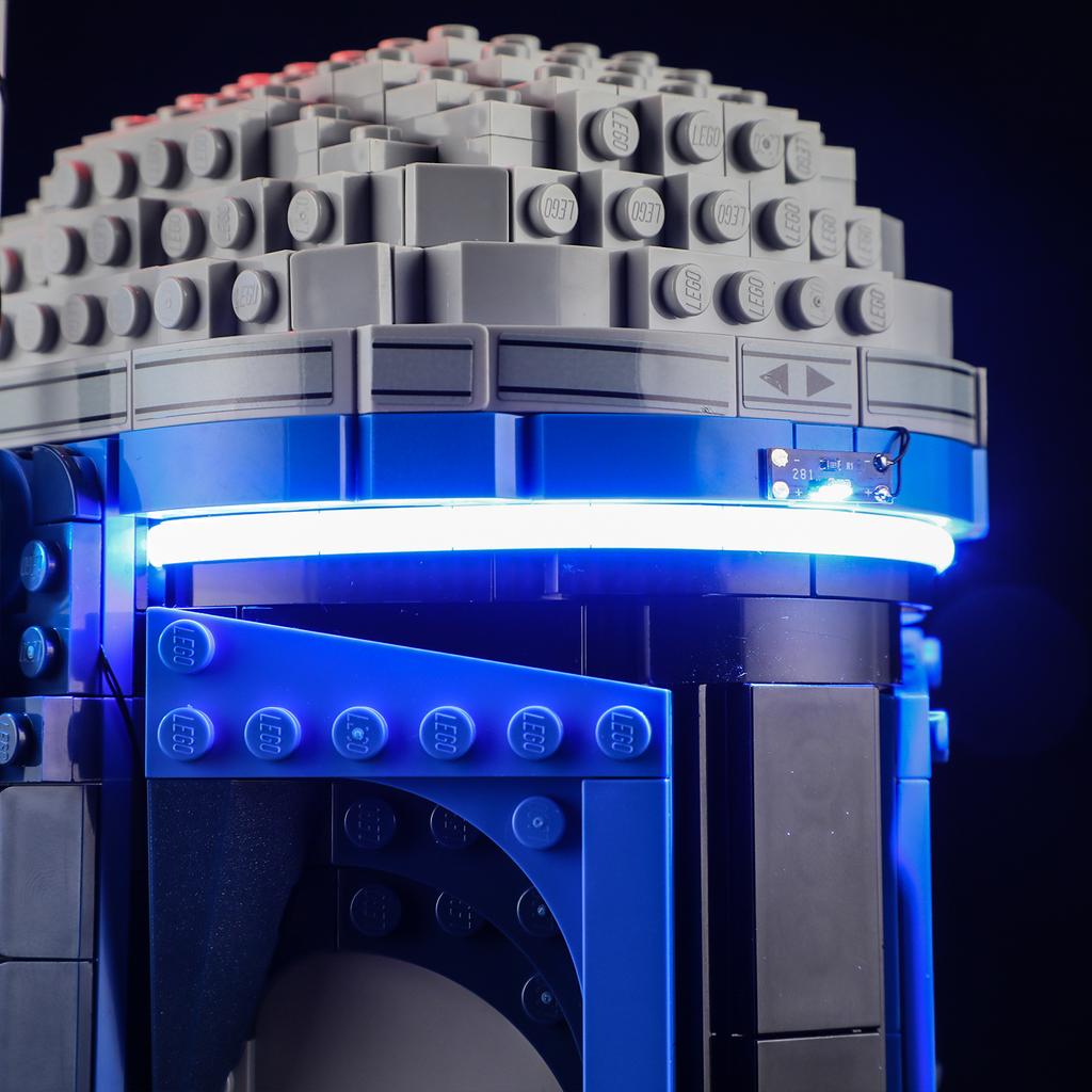 P10101 DIY Набор светодиодной подсветки для шлема Джанго Фетта™ LEGO 75408, Игрушка-конструктор, Декорация, Регулируемые аксессуары освещения